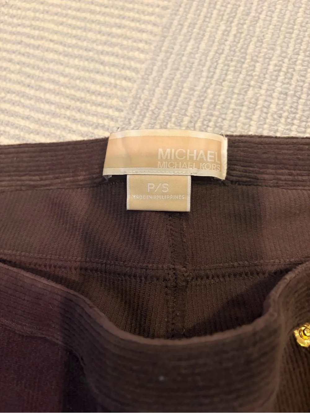 Michael Kors Men's Dark Brown Corduroy Pants